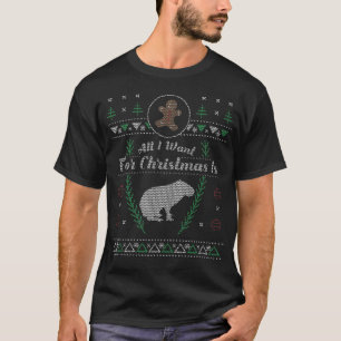 Haustiercapybaras-Weihnachtshässliches Shirt
