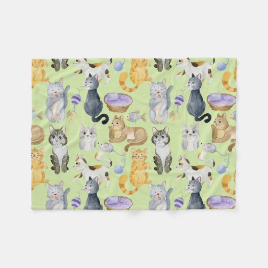 Haustierdecke für Katzenliebhaber Fleecedecke (Vorderseite (Horizontal))