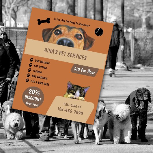 Haustierdienste Flyer