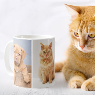 Haustiere 3 FotoCollage für Katzen- und Hundebesit Kaffeetasse