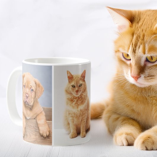 Haustiere 3 FotoCollage für Katzen- und Hundebesit Kaffeetasse