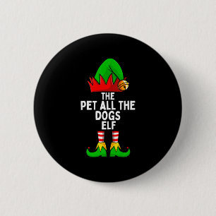 Haustiere aller Hunde Elf passende Familie Weihnac Button