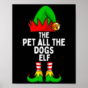Haustiere aller Hunde-Elfen-Passende Familien-Weih Poster