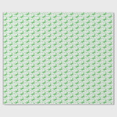 Haustiere auf der Parade (Grün) Geschenkpapier (Flach)