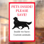 Haustiere, Aufkleber, Fensterklammern Fensteraufkleber (Blatt 2)