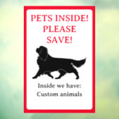 Haustiere, Aufkleber, Fensterklammern Fensteraufkleber (Blatt 3)