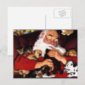 Haustiere des Weihnachtsmanns Feiertagspostkarte (Vorne/Hinten)