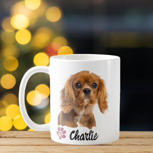 Haustiere, die nach Kundenwunsch Fotos geben und m Kaffeetasse