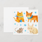 Haustiere Feiertagskarte (Vorne/Hinten)