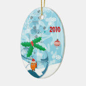 Haustiere Fisch Weihnachtsbäume Foto Ornament (Links)