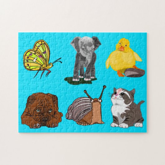 Haustiere Freunde Jigsaw Puzzle Geschenk (Horizontal)