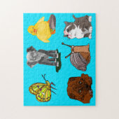 Haustiere Freunde Jigsaw Puzzle Geschenk (Vertikal)