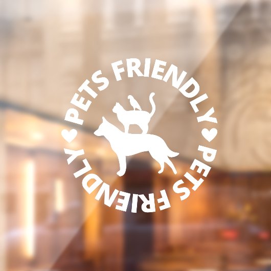 Haustiere Freundliches Zeichen , Hunde Freundliche Fensteraufkleber (Blatt 2)