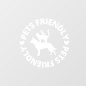 Haustiere Freundliches Zeichen , Hunde Freundliche Fensteraufkleber (Blatt)