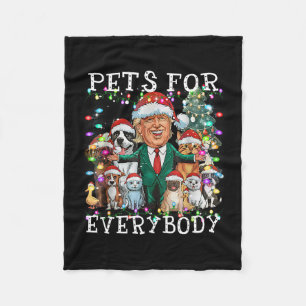 Haustiere für alle lustige Weihnachten Trump Fleecedecke