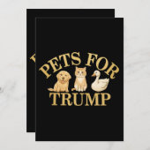 Haustiere für Trump: Unterstützung für Donald Trum Einladung (Vorne/Hinten)