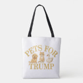 Haustiere für Trump: Unterstützung für Donald Trum Tasche (Rückseite)