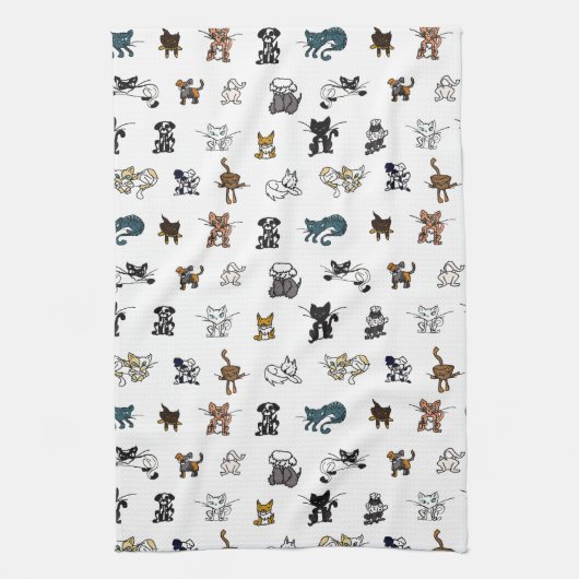 Haustiere Geschirrtuch (Vertikal)