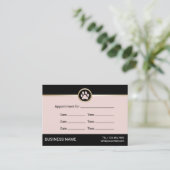 Haustiere Haustiere Sitzplatz Rosa Verabredung Terminkarte (Stehend Vorderseite)