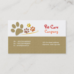 Haustiere Haustierpflege-Visitenkarte Visitenkarte