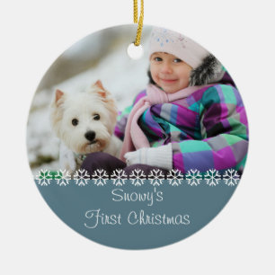 Haustiere Hunde Erste Weihnachten w. Ihr eigenes F Keramik Ornament