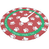 Haustiere Hunde Katze Familienname Weihnachten Polyester Weihnachtsbaumdecke (Schrägansicht)