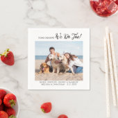 Haustiere Hunde Katzen Foto Modernes Hochzeitsesse Serviette (Beispiel)