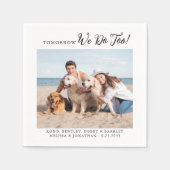 Haustiere Hunde Katzen Foto Modernes Hochzeitsesse Serviette (Vorderseite)