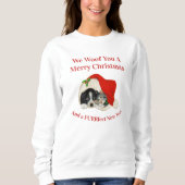 Haustiere, Hunde Katzen, Weihnachtsspass Sweatshirt (Vorderseite)
