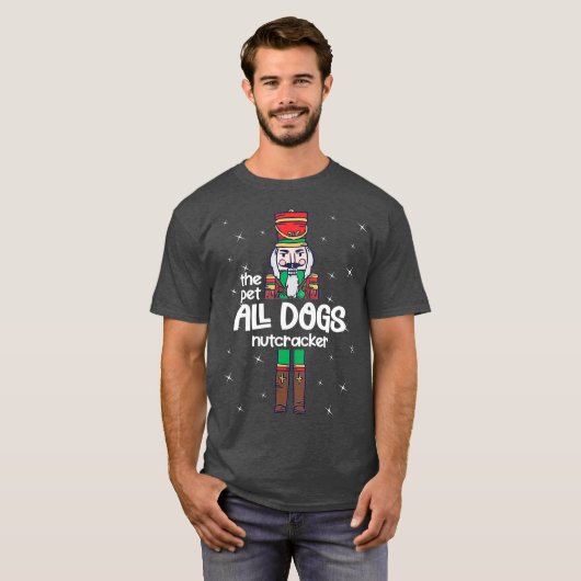 Haustiere Hunde Nutcracker Familie Matching Funny T-Shirt (Vorne ganz)