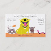 Haustiere - Hundekatzen-Vogelschlange Visitenkarte (Vorderseite)