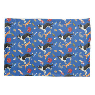 Haustiere im Parade Pillow Case (auf blau) Kissenbezug