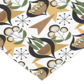 Haustiere in Holzschalen | Mitte des Jahrhunderts Kurzer Tischläufer (Ecke)