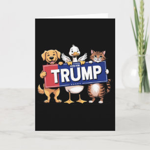 Haustiere Katze Ente Hund Für Trump Karte