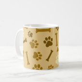 Haustiere - Katzen- oder Hundeband - Fußabdruck un Kaffeetasse (Vorderseite Links)