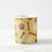 Haustiere - Katzen- oder Hundeband - Fußabdruck un Kaffeetasse (Mittel)