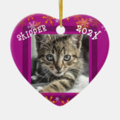 Haustiere Keepake Foto Herzensweih Keramik Ornament (Vorne)