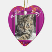 Haustiere Keepake Foto Herzensweih Keramik Ornament (Links)