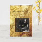 Haustiere kommen gut mit schwarzer Katze zurecht Karte (Gelbe Blume)