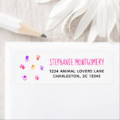 Haustiere lieben Niedliche farbenfrohe Paw-Druckad (Insitu)