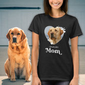 Haustiere Mama Foto Benutzerdefinierter Hund Perso T-Shirt