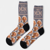 Haustiere Mama Geschenk Hund Katze Foto Muster Lil Socken (Linkes Detail)