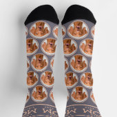 Haustiere Mama Geschenk Hund Katze Foto Muster Lil Socken (Oben)