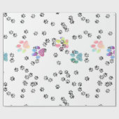 Haustiere Pawprints Geschenkpapier (Flach)
