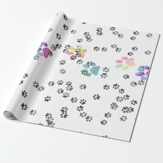 Haustiere Pawprints Geschenkpapier (Ungerollt)