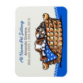 Haustiere Sitter Business CKCS mit Cat Blueberry Magnet (Vertikal)