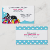 Haustiere Sitter Care Business Schnauzer Welpe Bla Visitenkarte (Vorne/Hinten)