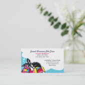 Haustiere Sitter Care Business Schnauzer Welpe Bla Visitenkarte (Stehend Vorderseite)