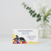 Haustiere Sitter Care Business Schnauzer Welpengel Visitenkarte (Stehend Vorderseite)