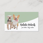 Haustiere Sitter Hund laufen Boutique Tiere Seite Visitenkarte (Vorderseite)